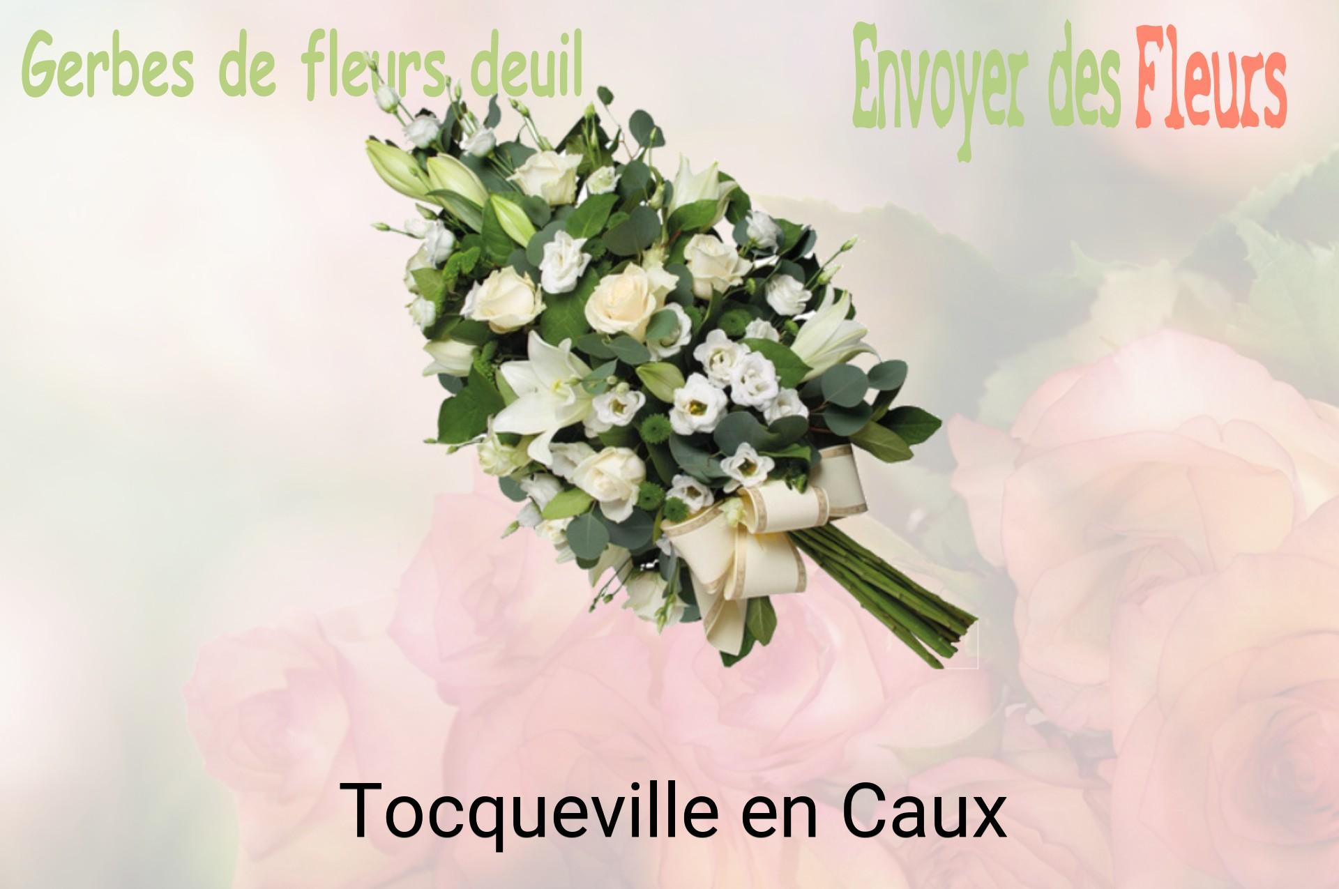 Gerbe de fleurs de deuil livrée à Tocqueville-en-Caux